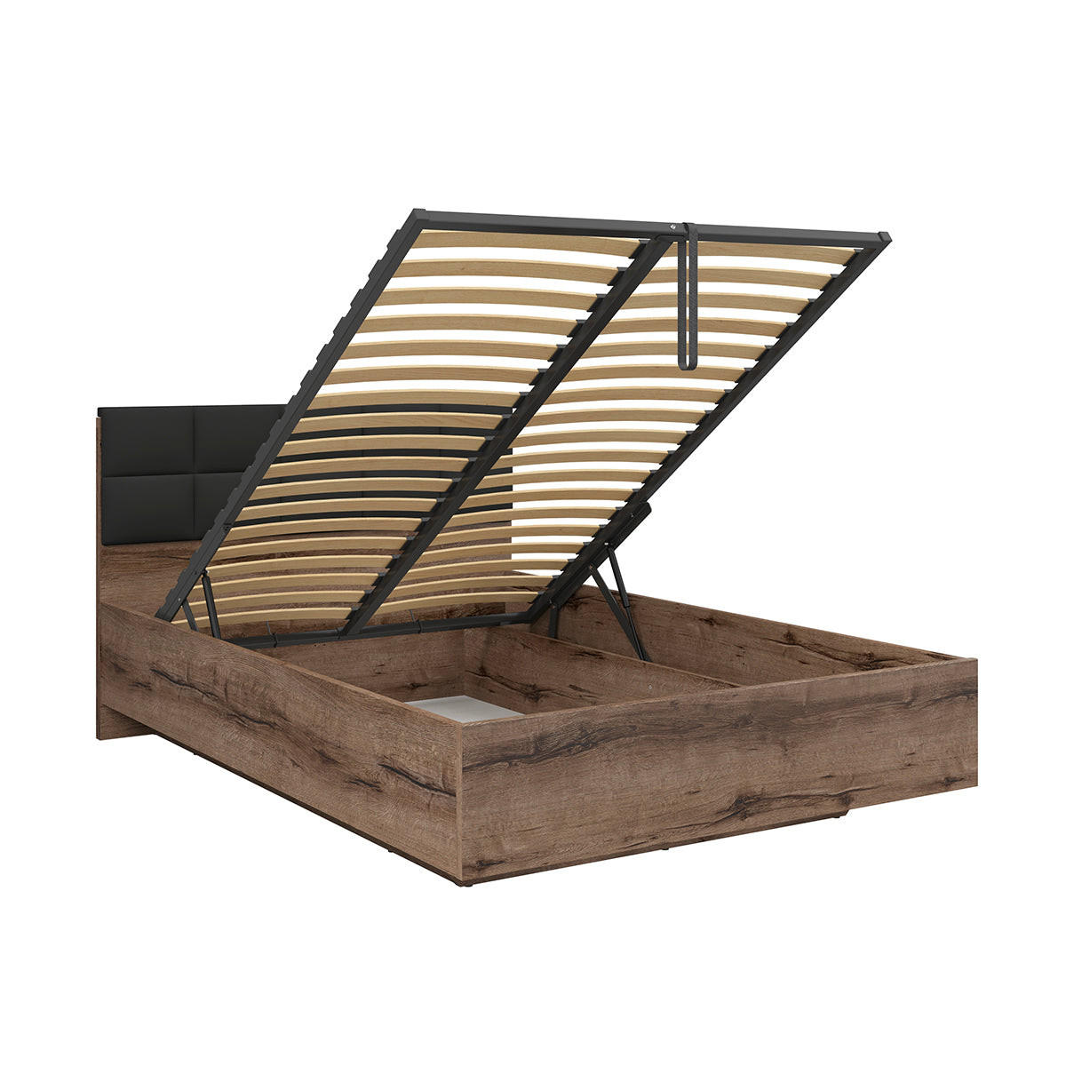BOXSPRING POSTELJA 140/200 Romane Les - rjava, leseni material (140/200cm) - Petits-meubles