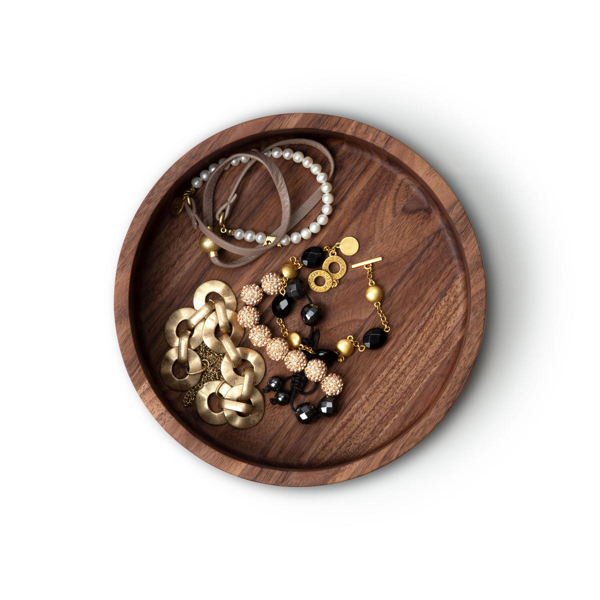 AUFBEWAHRUNGSDOSE, Walnussholz, Ø 19 x 6 cm, 4171 - Braun, Holz (20/7/20cm) - Continenta