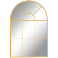 WANDSPIEGEL 91/2/60 cm Gold aus Metall mit vorinstallierten Haken - Goldfarben, Metall (2/60/91cm) - OKWISH