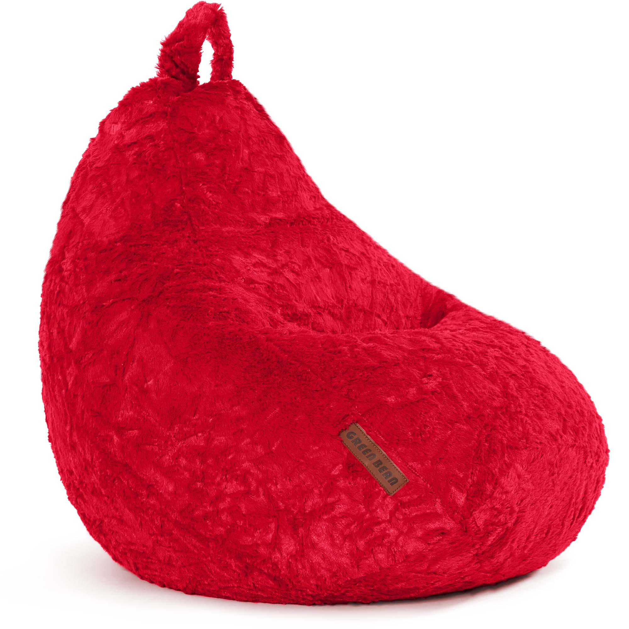 SITZSACK "Plüsch" 60x45x45cm - 120L - Rot, Textil (45/60/45cm) - Green Bean