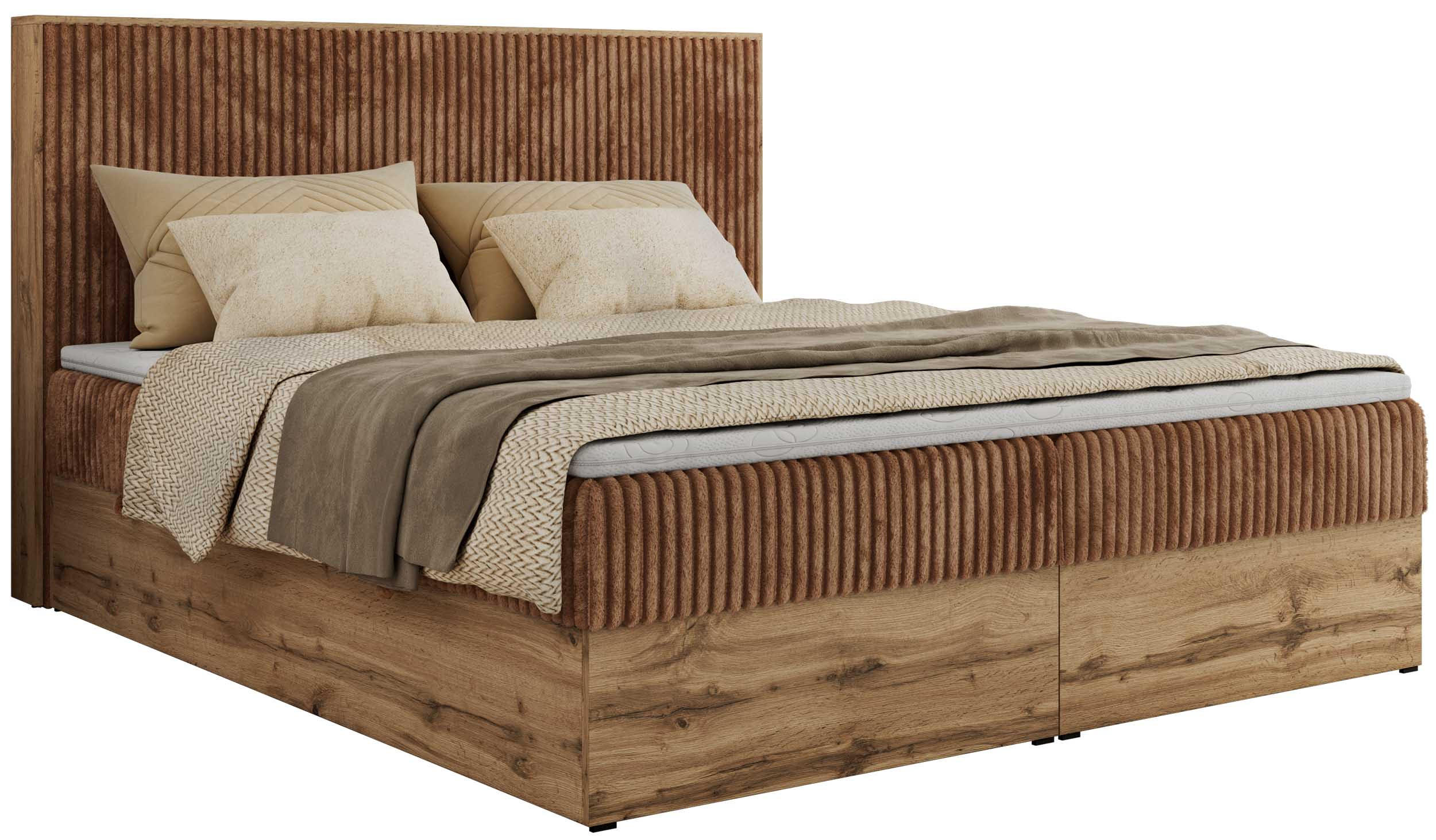 BOXBETT WOOD CLASSIC 180/200 - Orange Cord - H4 - Orange, Textil (180/200cm) - MKS
