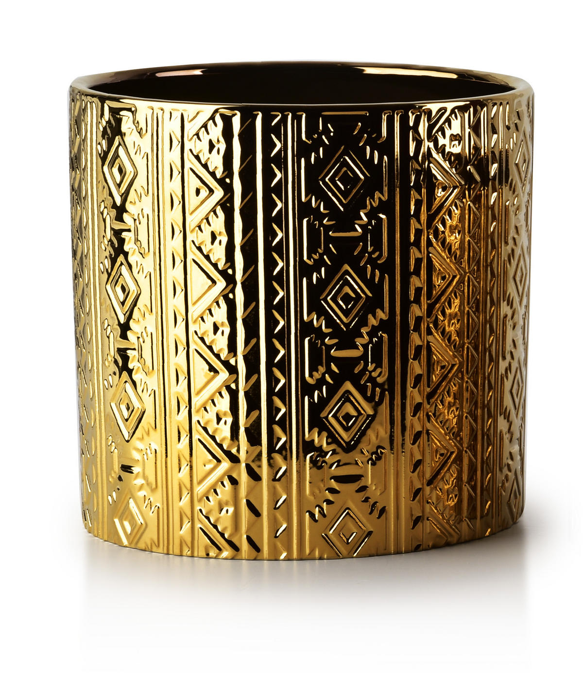 BLUMENTOPF Neva Gold 19.5/19.5/19 cm Keramik - Goldfarben, Keramik (19cm) - Mondex