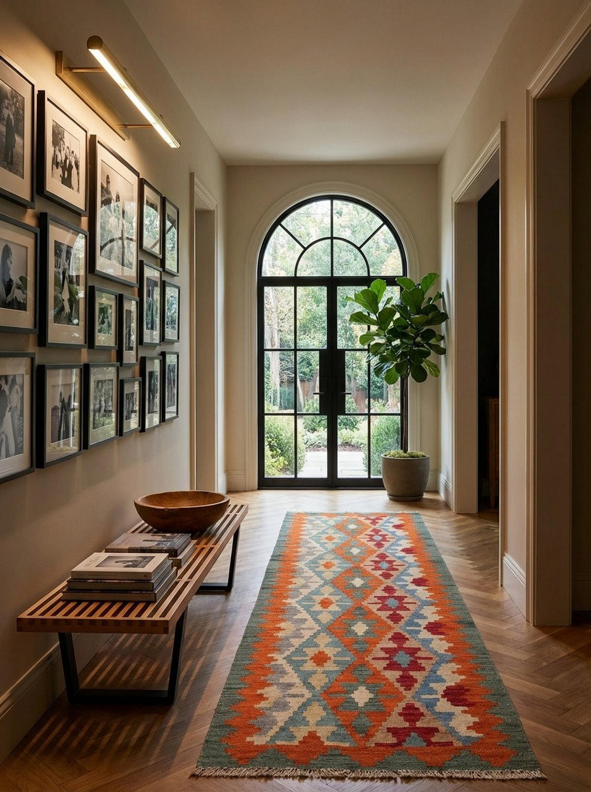 HANDWEBTEPPICH Kelim Gashgai Mehrfarbig 187/57 cm Schurwolle - Multicolor, Textil (57/187cm) - Looma