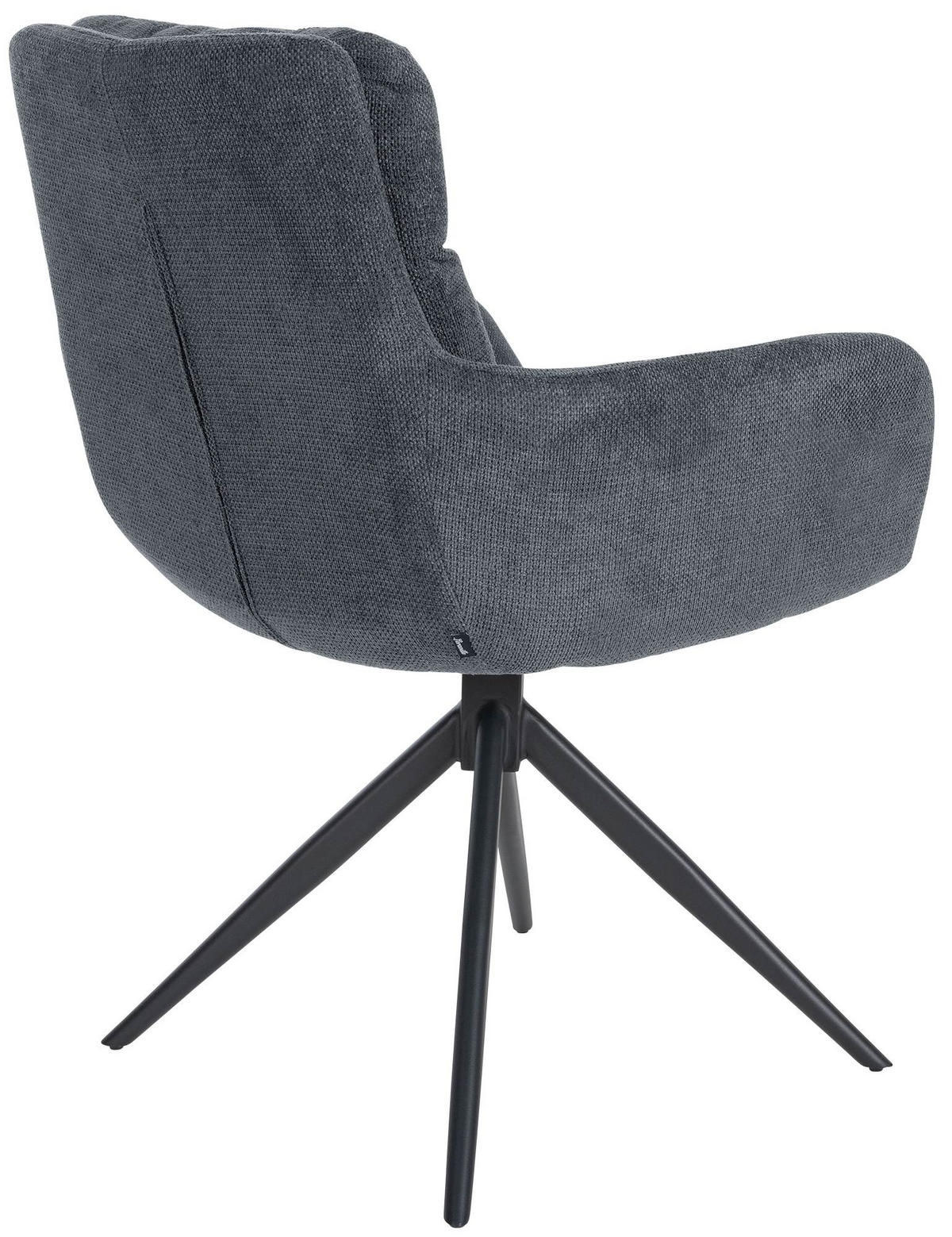 ARMLEHNENSTUHL Stoff Schwarz - Schwarz, Textil/Metall (60/88/65cm) - CLP