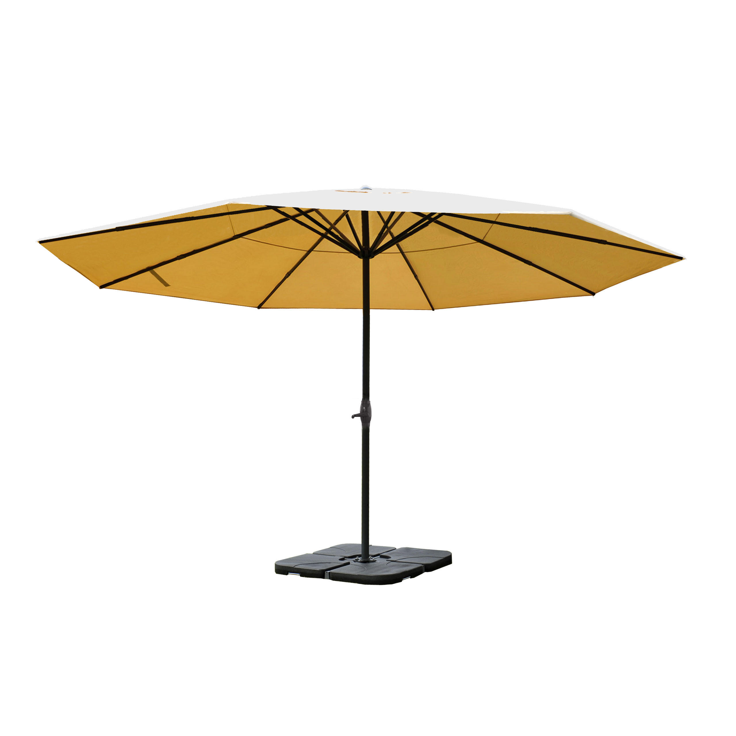 SONNENSCHIRM PRO Cremeweiß - Weiß, Metall (500/500cm) - MCW