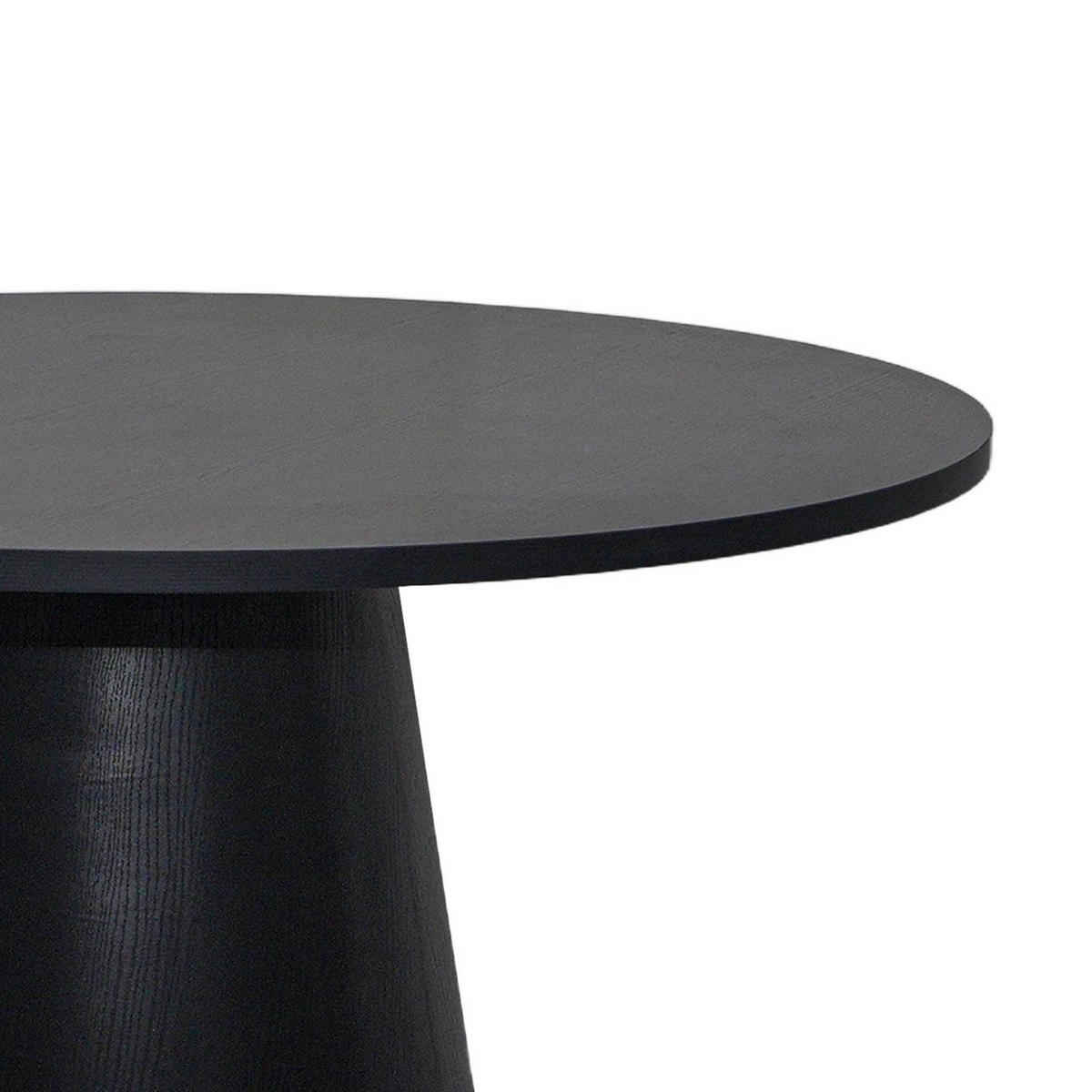 ESSTISCH, schwarzes Holzeffekt - Schwarz, Holz (120/120/75cm) - Oviala