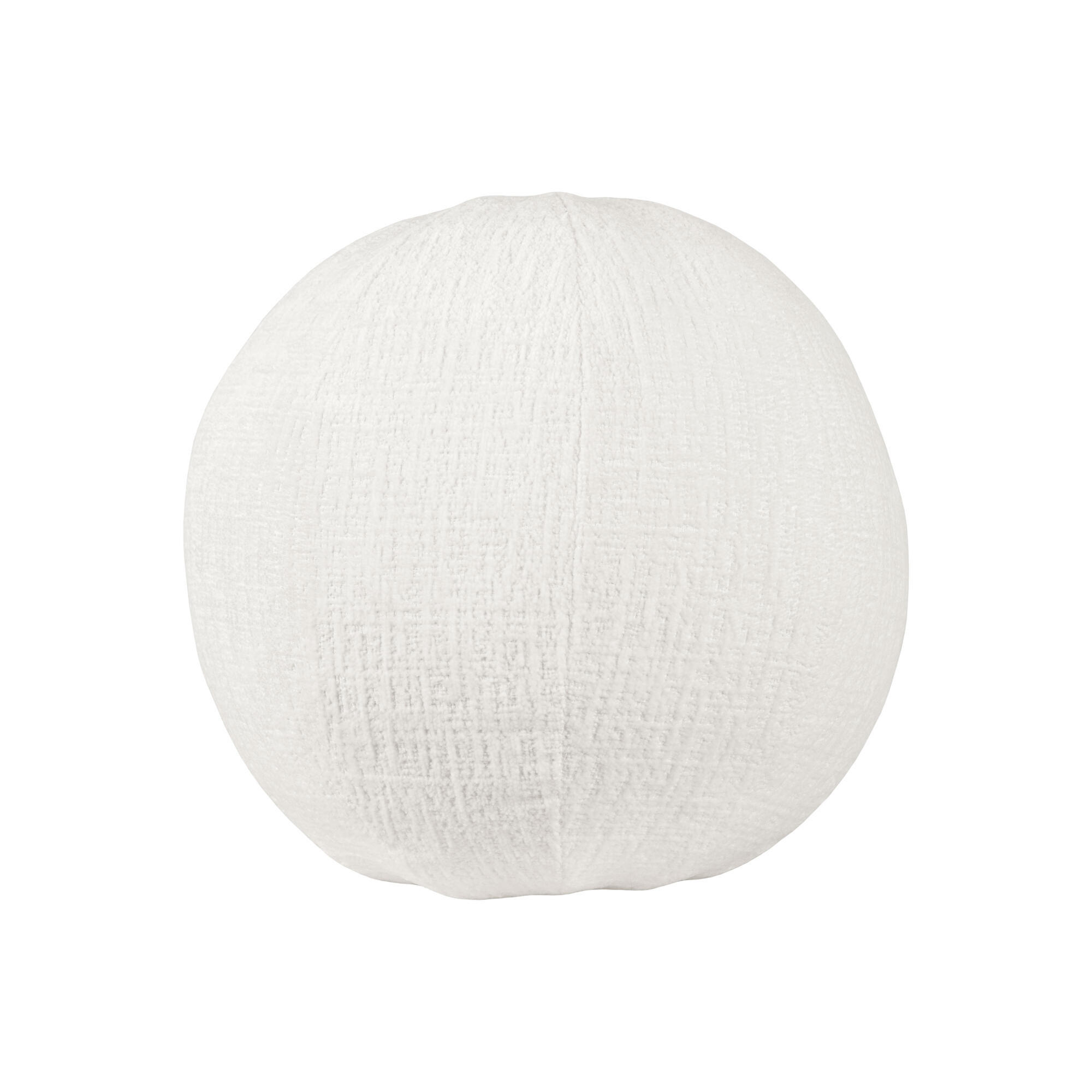 SITZPOUF LEITH Weiß 37x37x37 cm - Weiß, Textil (37/37/37cm) - FURNLUX