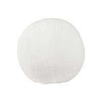SITZPOUF LEITH Weiß 37x37x37 cm - Weiß, Textil (37/37/37cm) - FURNLUX