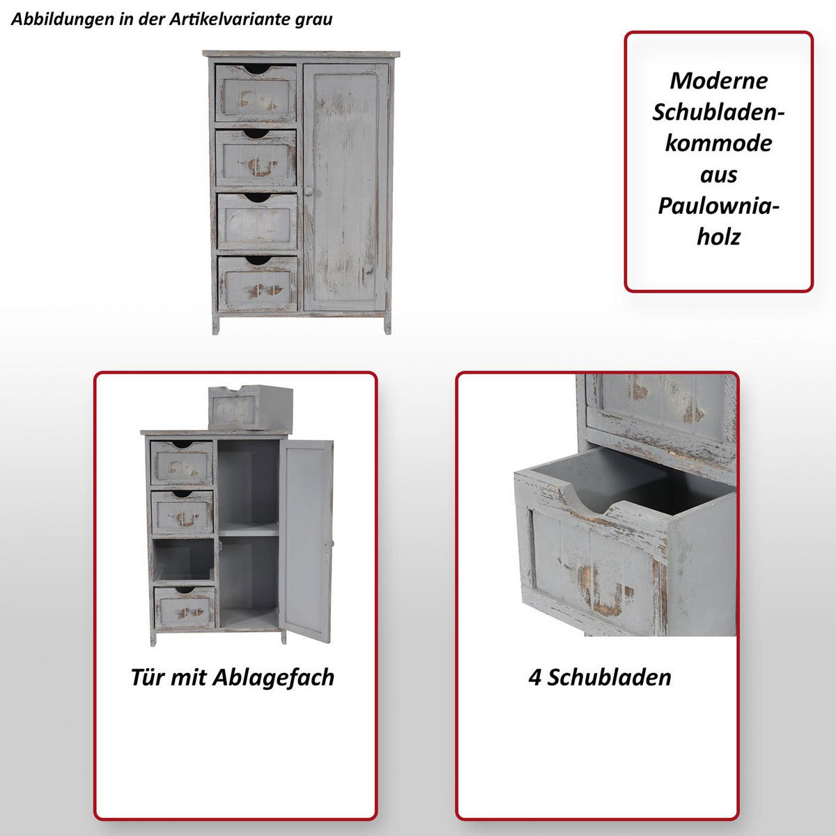 KOMMODE Weiß - Weiß, Holz (55/82/30cm) - MCW