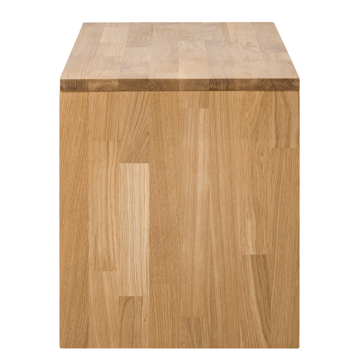 GARDEROBENBANK - Eiche massiv - Eichefarben, Holz (85/45/40cm) - home24