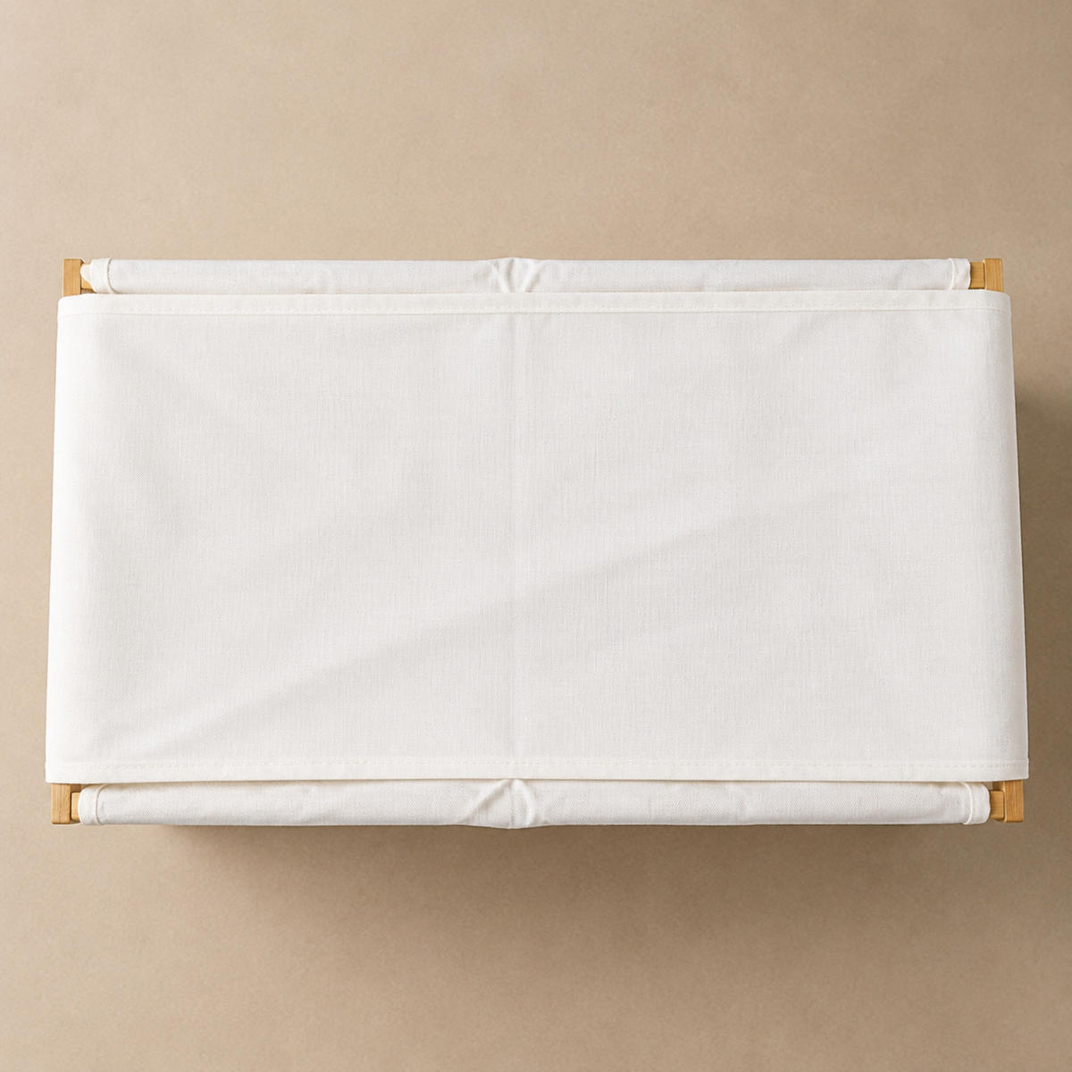 WÄSCHEKORB aus Bambus mit Rollen 55/28/80 cm - Beige, Naturmaterialien (28/80/55cm) - NUXIO
