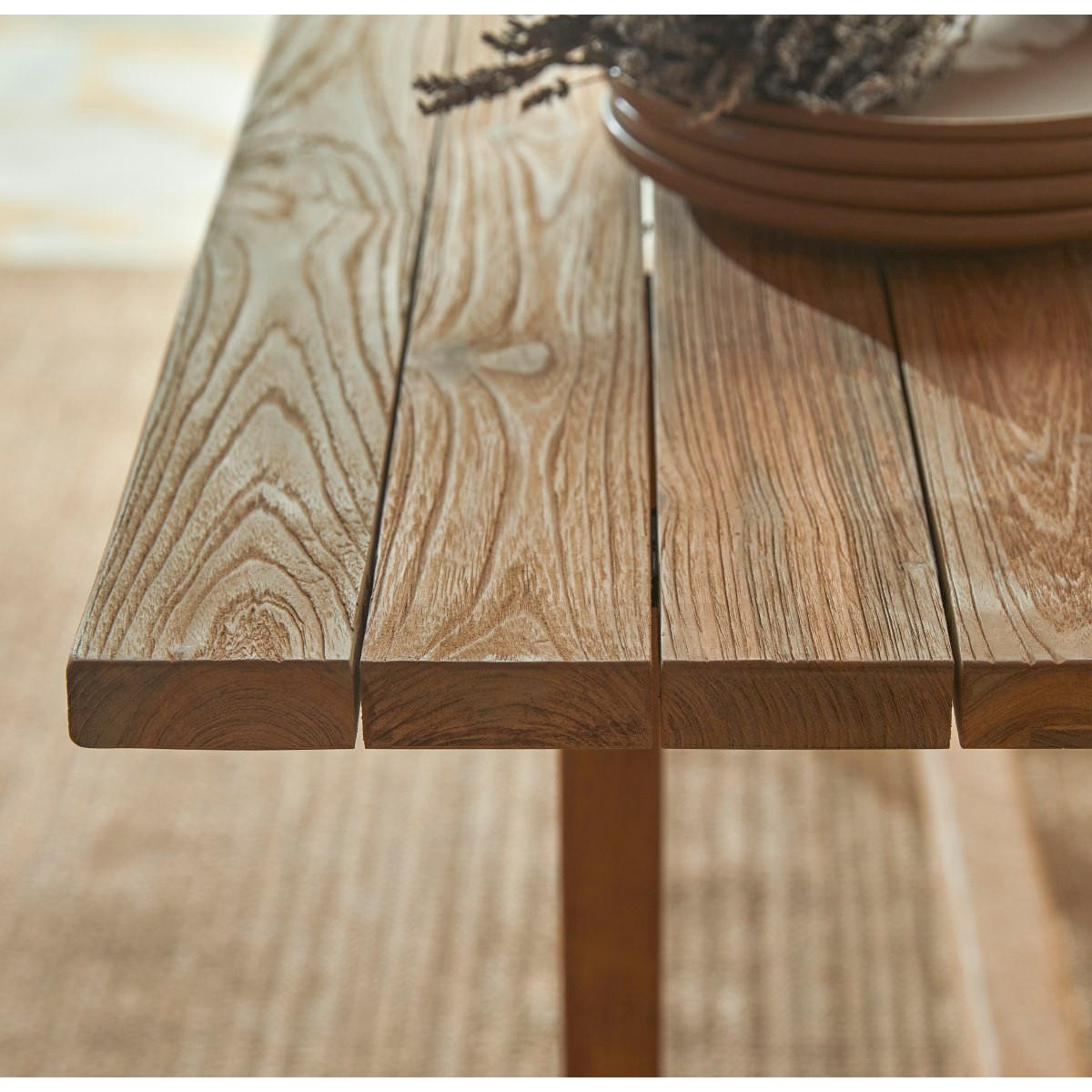 GARTENTISCH Antonia Natur aus Teak - Naturfarben, Holz (80/200/75cm) - Tikamoon