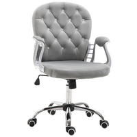 BÜROSTUHL, Grau, Polyester, Stahl - Grau, Kunststoff (105/60/60.5cm) - Vinsetto