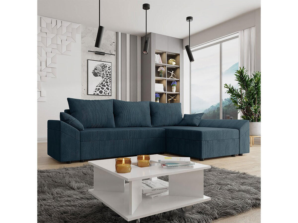 ECKSOFA vaugirard Blau - Blau, Textil (138/244cm) - Habitat Garten