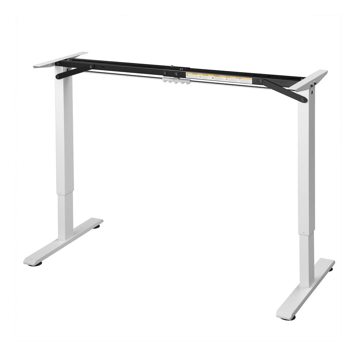 SCHREIBTISCH Office Stand weiß 160x75 cm höhenverstellbar - Weiß, Holz (60/160/117cm) - Juskys