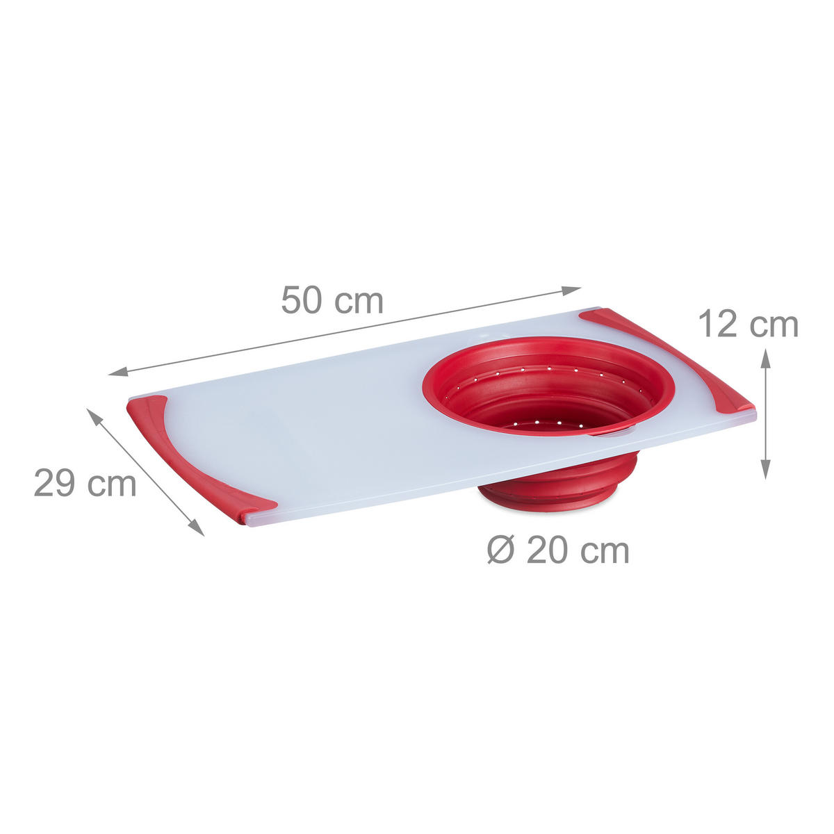 SCHNEIDEBRETT - Multicolor, Kunststoff (50/29cm) - Relaxdays
