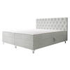 BOXBETT Chester 2 - Silberfarben/Hellgrau, Holz/Textil (140/200cm) - MIRJAN24