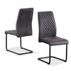 SCHWINGSTUHL THEO Anthrazit 2 Stück - Anthrazit, Textil/Metall (44/98/58cm) - B&D Home