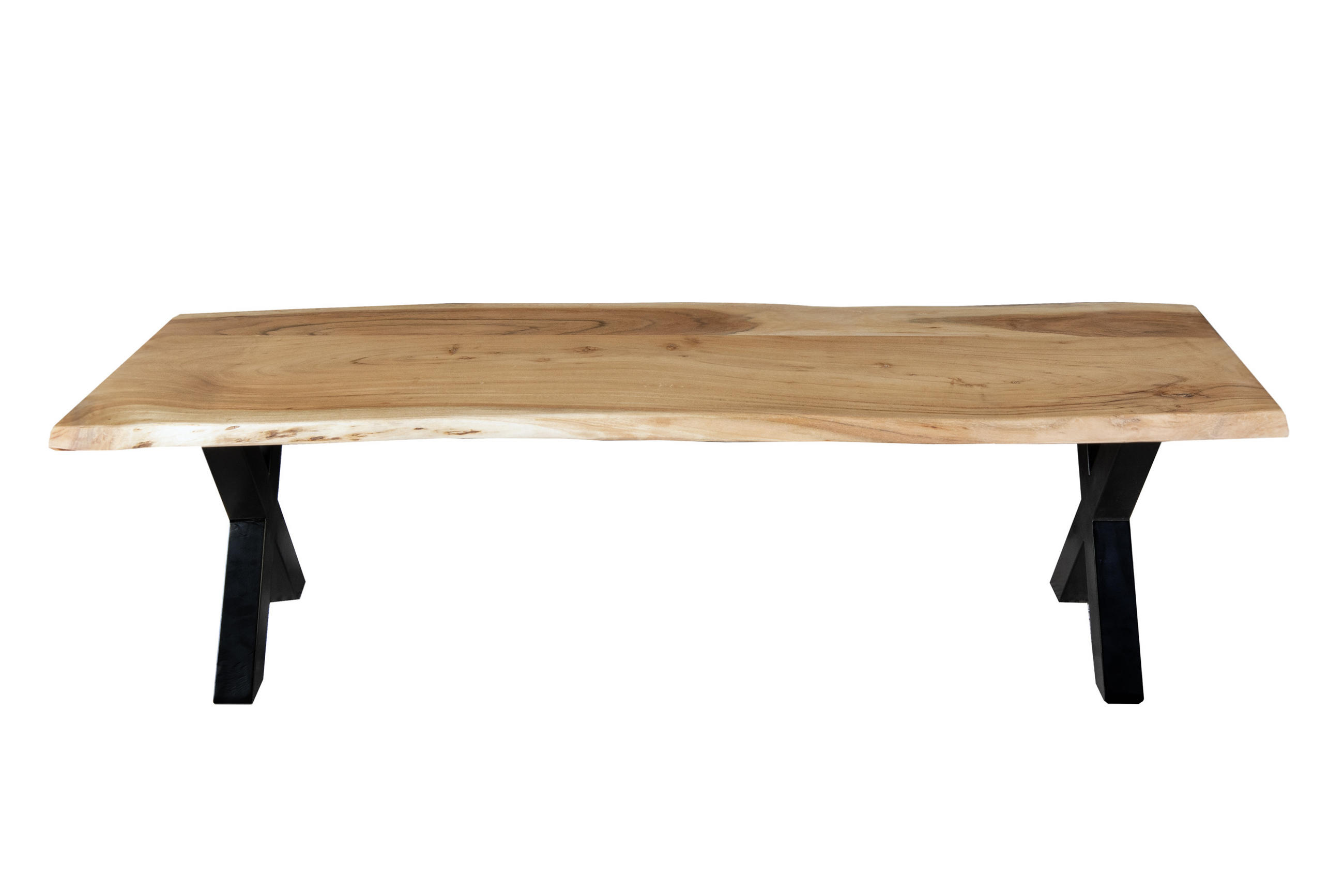 SITZBANK NOAH - Beige/Schwarz, Holz/Metall (140/45/42cm) - SAM