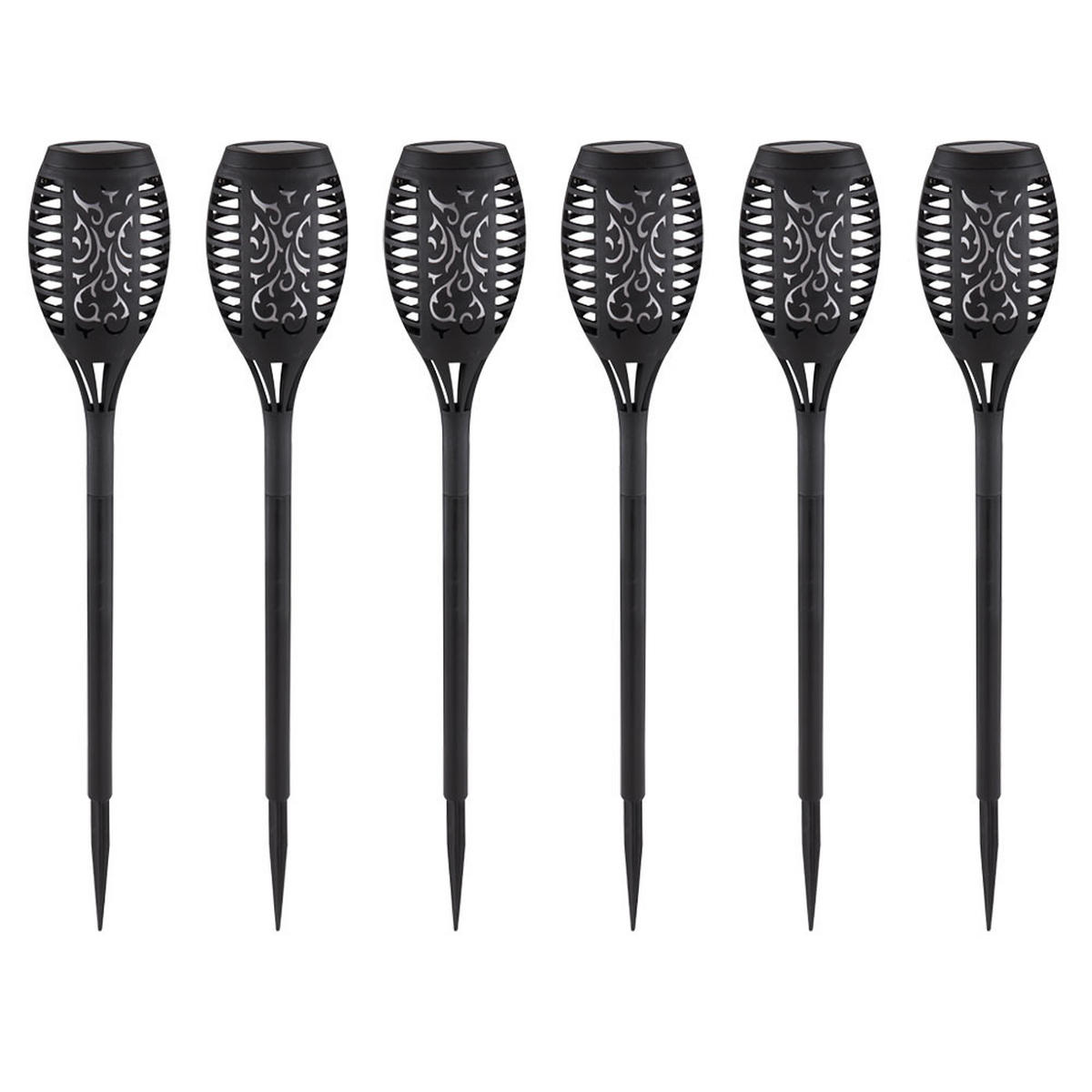 LED AUSSENLEUCHTE Solar Steckleuchte Schwarz - Schwarz, Kunststoff (7.5/7.5/49.5cm) - Globo Lighting