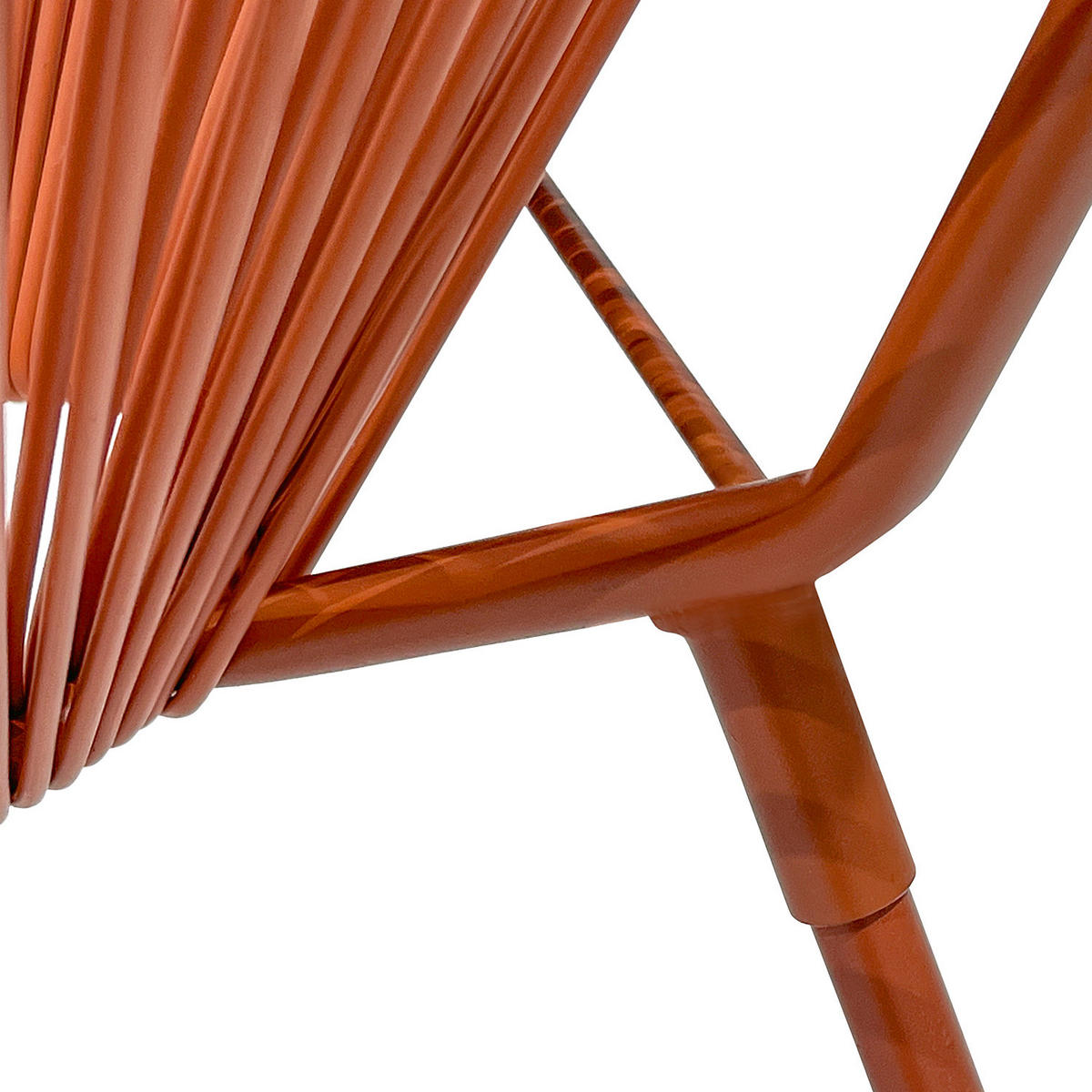 SITZGRUPPE - Stahl / Polyrattan - 3-teilig - Terracotta, Naturmaterialien/Glas - home24