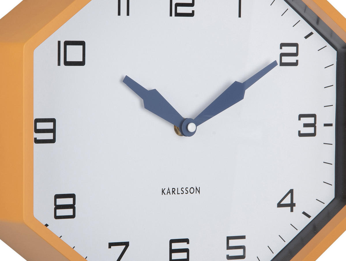 WECKER Modern Factory Octagon Gelb 32/32/26 cm - Gelb, Kunststoff (32/26/32cm) - Karlsson