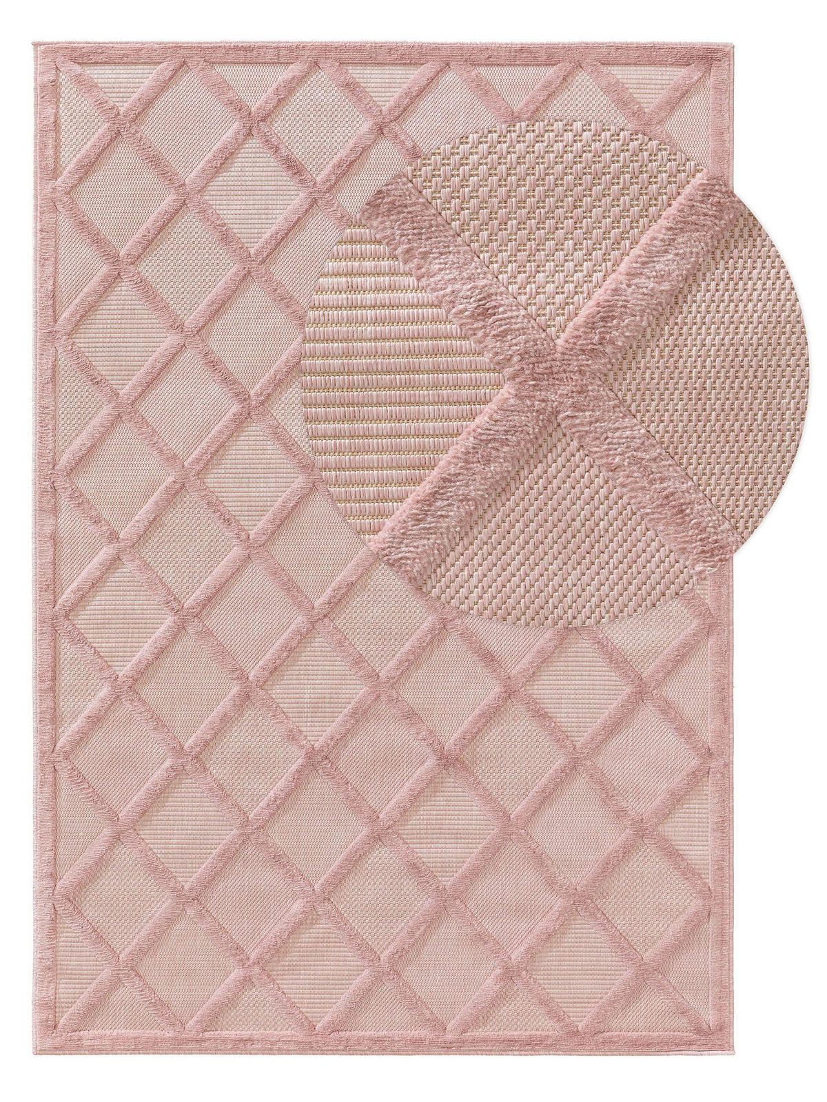 OUTDOORTEPPICH Bonte Rosa 240x340 cm - Rosa, Textil (240/340cm) - benuta Nest
