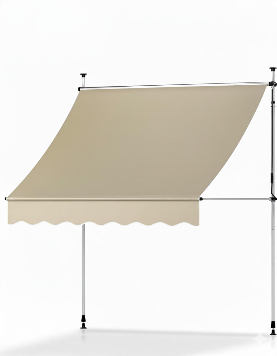 BALKONMARKISE SolVision BM3 Klemmmarkise 1,5x1,8m Beige - Beige, Textil (1800/1/1500cm) - Sol Royal