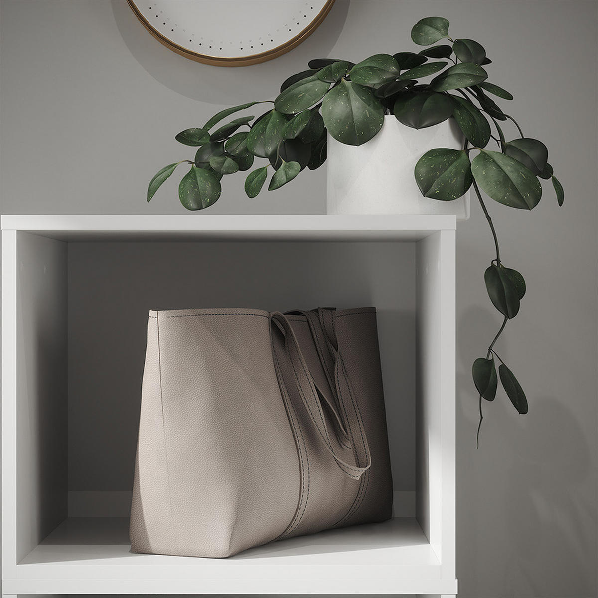 ZGORNJI DEL OMARE Elmo Bela 50 x 40 cm - bela, leseni material (50/40/50cm) - Vicco