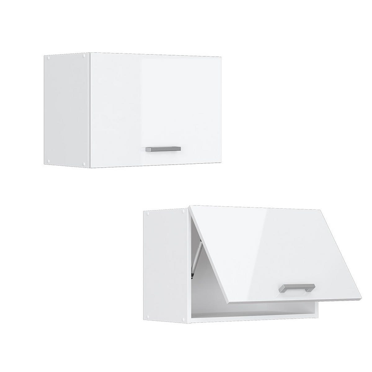HÄNGESCHRANK R-Line Weiß Hochglanz 60 cm Flach - Weiß Hochglanz/Weiß, Holzwerkstoff (60/40/31cm) - Vicco