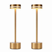 TISCHLEUCHTE Strahler 8/8/31.5 cm（2er-set） - Goldfarben, Kunststoff/Metall (8/8/31.5cm) - ZMH