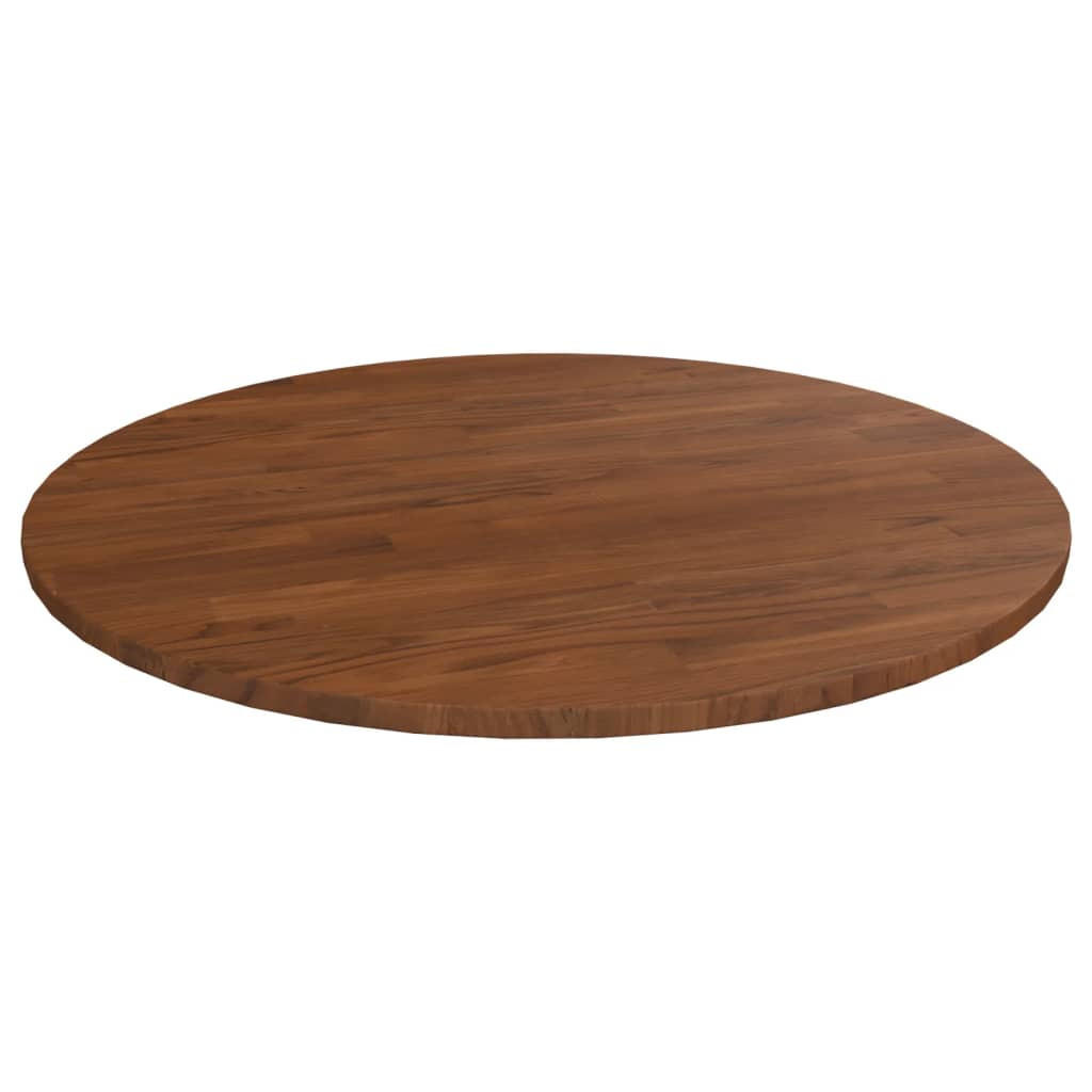 TISCHPLATTE Runde Dunkelbraun Ø70/1,5 Cm Behandeltes Eichenholz - Dunkelbraun, Holz (70/70/1.5cm) - vidaXL