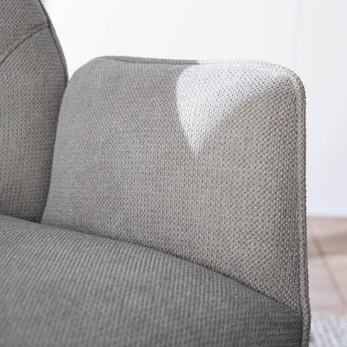 DREHBARER ARMLEHNENSTUHL - Grau, Textil/Metall (59/88/63cm) - home24