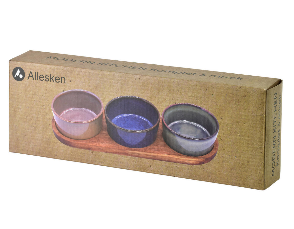 SERVIERSCHALEN Modern Kitchen Blau 28/9.5/5.5 cm Porzellan - Blau, Keramik (10/5.5/28cm) - Mondex