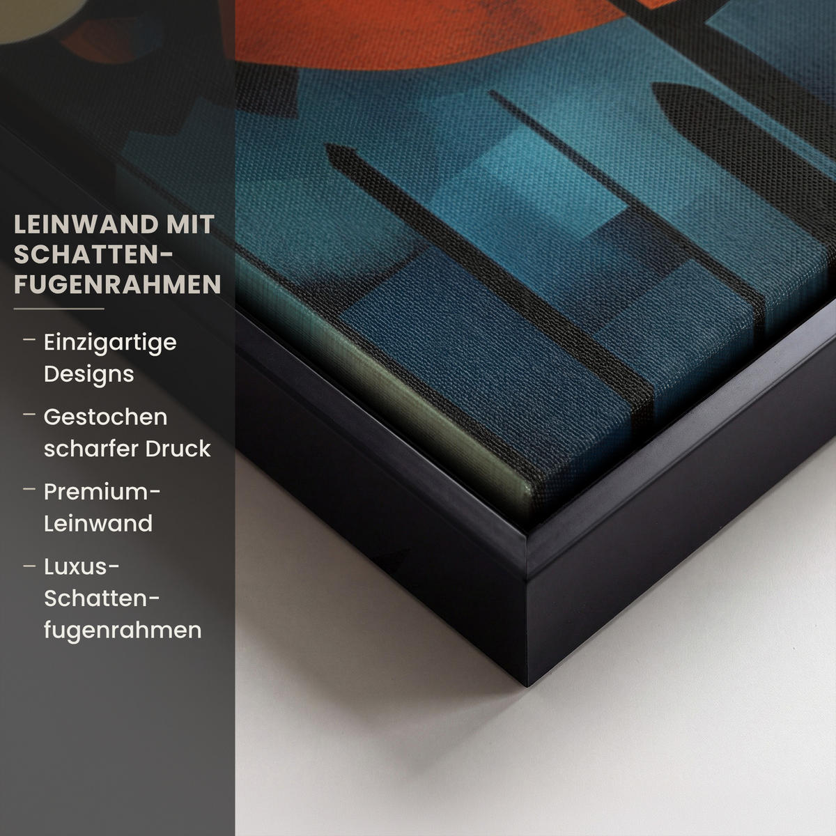 LEINWAND Bilder mit Rahmen - Figuren - Abstrakt - Symbole - 60x40 - Terracotta, Textil (60/40cm) - MuchoWow