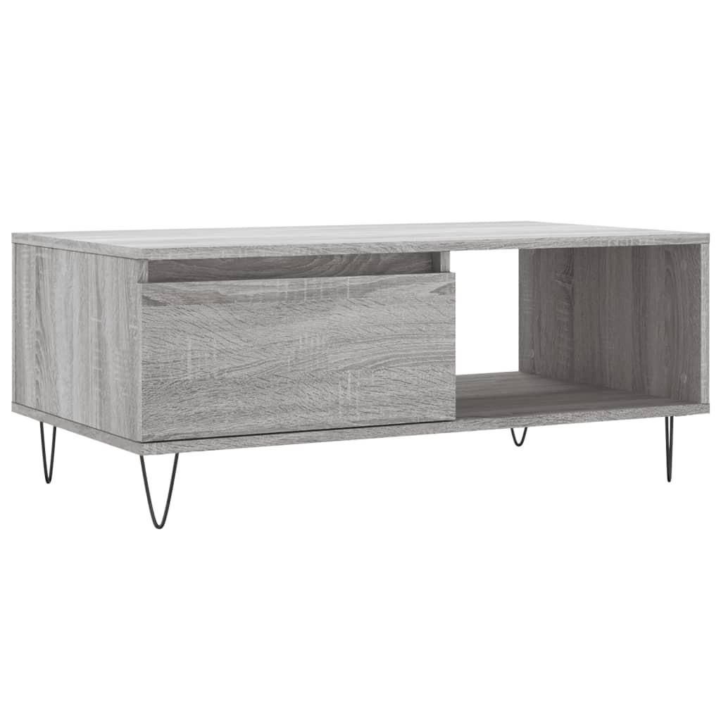 COUCHTISCH Grau Sonoma 90x50x36,5 cm Holzwerkstoff - Grau, Holzwerkstoff (50/90/36.5cm) - furnicato