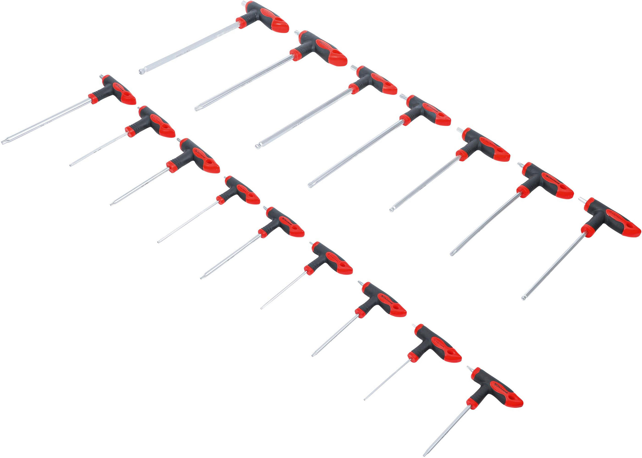SCHRAUBENDREHER-SATZ MIT T-GRIFF UND SEITLICHER KLINGE | - Multicolor, Kunststoff/Metall (1/1cm) - BGS technic