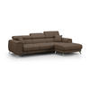 ECKSOFA RECHTS Fusion - Braun, Textil (260/102cm) - Divani.store