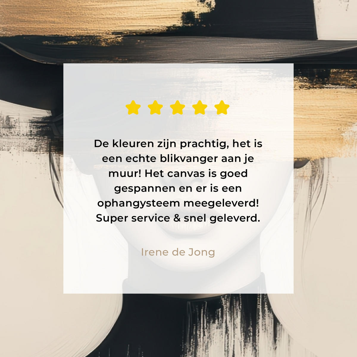 LEINWANDBILD Frau - Hut - Farbe Wohnzimmer Groß 120x80 cm - Goldfarben, Textil (120/80cm) - MuchoWow