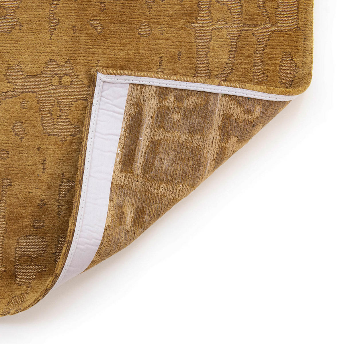 TEPPICH Madagascar Gold Structures 80/250 cm - Gelb, Textil (80/250cm) - Louis De Poortere