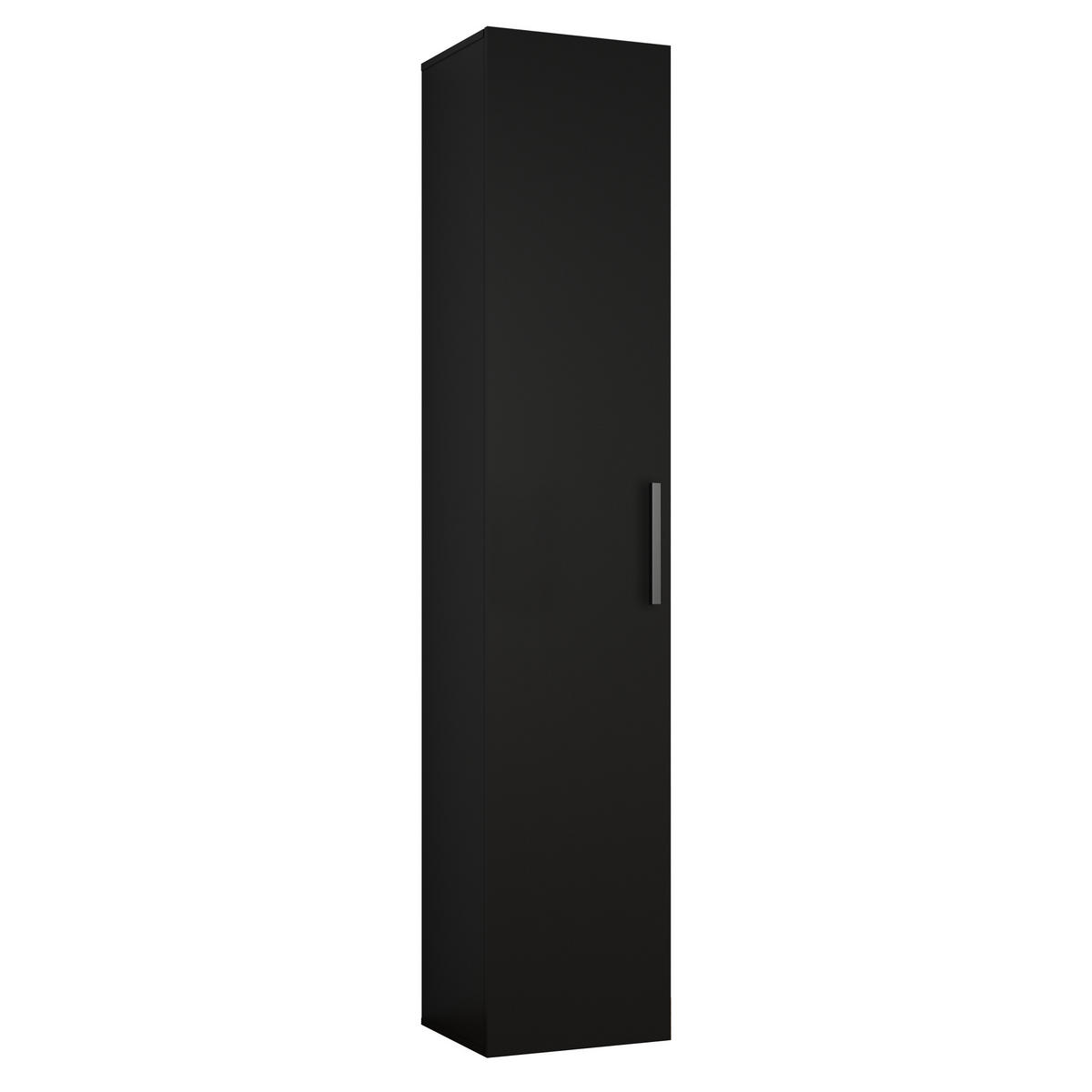 GARDEROBENSCHRANK MODULO 160,6/204/40 cm Modern Garderobe-Set Schwarz - Schwarz/Grau, Holzwerkstoff (160.6/204/40cm) - MASSENO