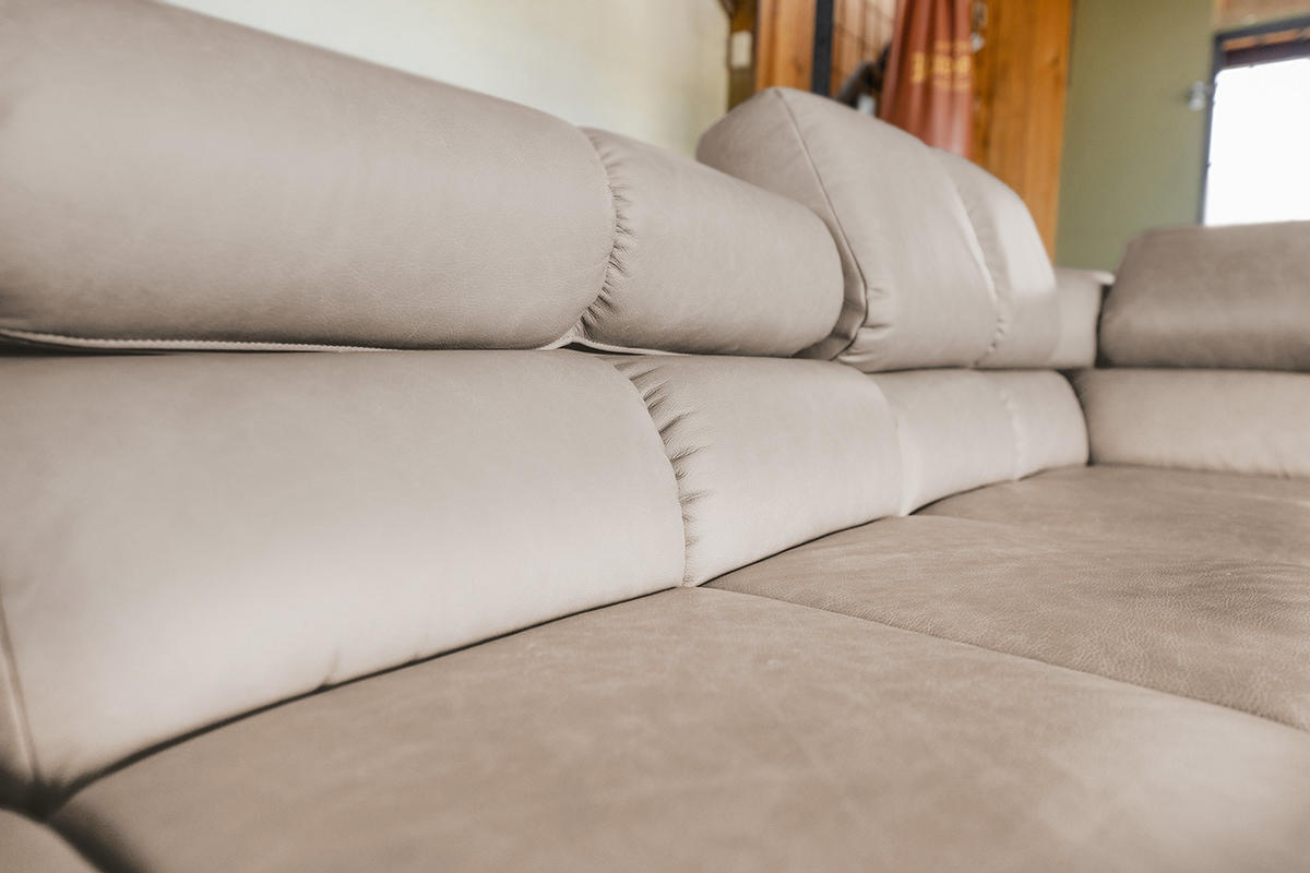 ECKSOFA NELSON Grau Leder Relaxfunktion - Schwarz/Grau, Leder/Metall (321/216cm) - KAWOLA