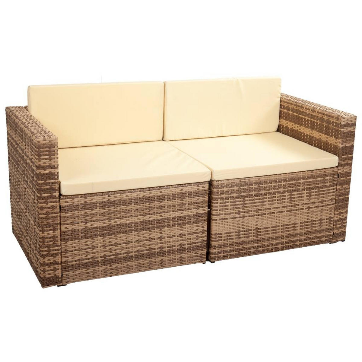 TISCH, SOFA und SESSEL, 4-tlg, braun - Braun, Naturmaterialien - Wanderlust