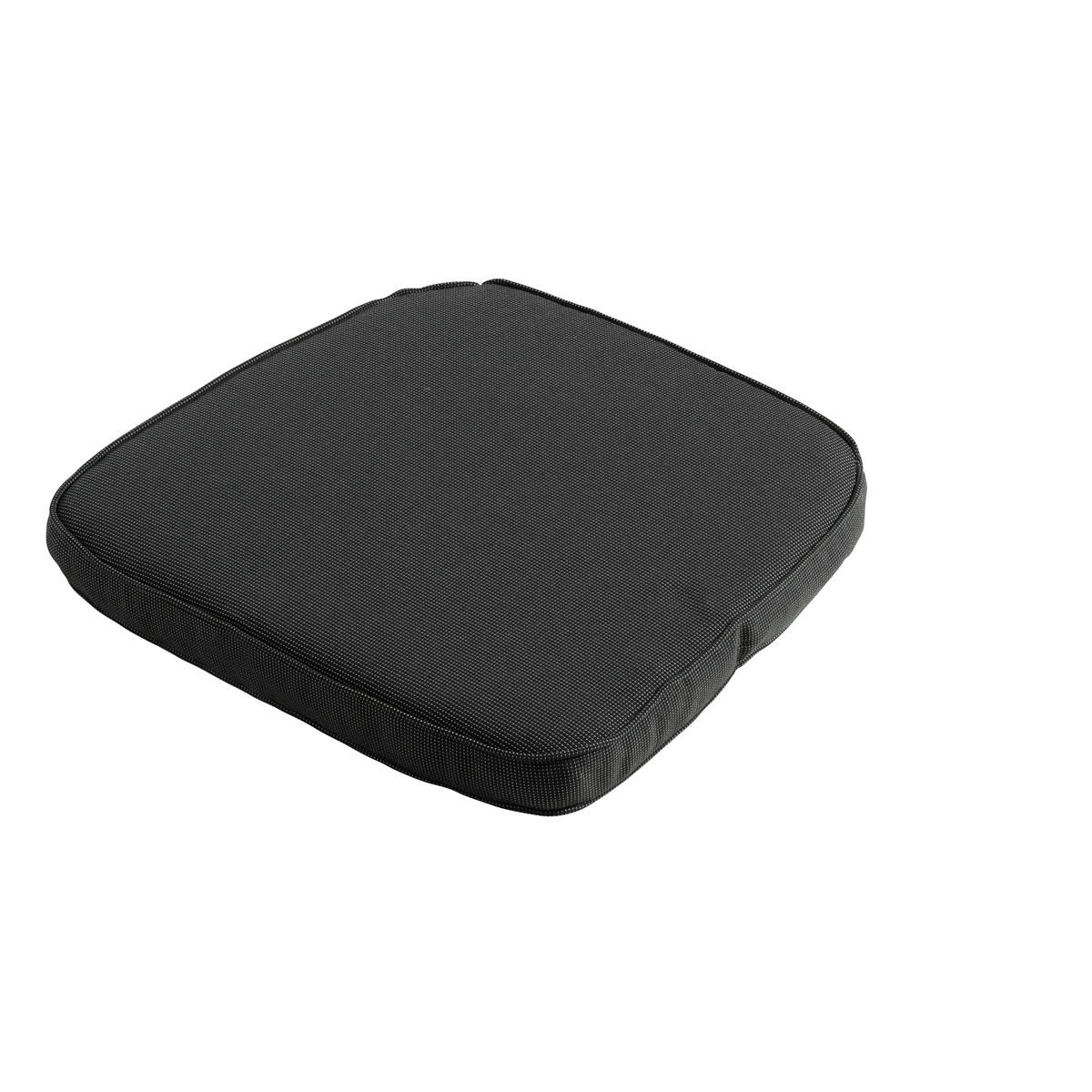 SITZKISSEN Rippe 48/48 cm 4er-Set - Schwarz, Textil (48/5/48cm) - Madison