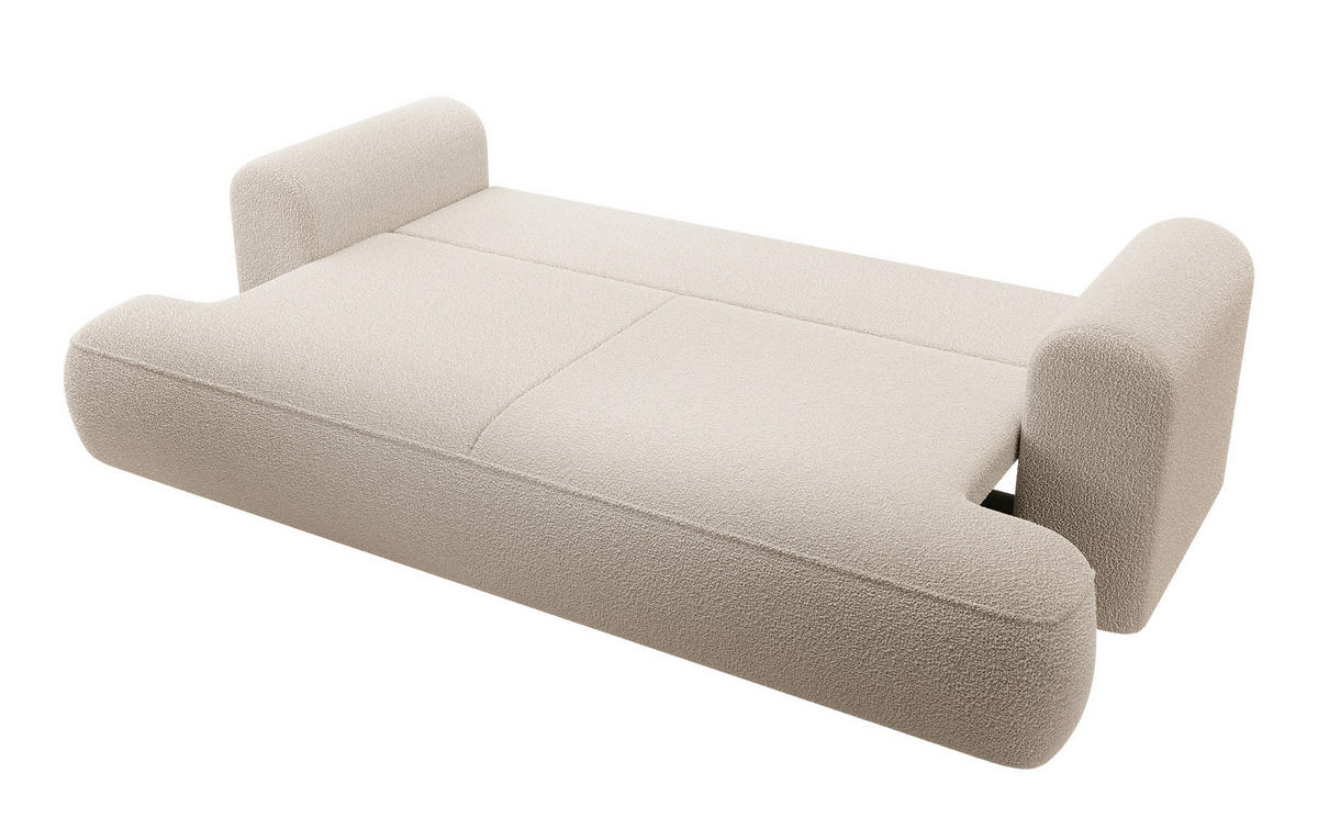 SCHLAFSOFA Ovo Beige Boucle - Beige, Textil (250/94/110cm) - Selsey