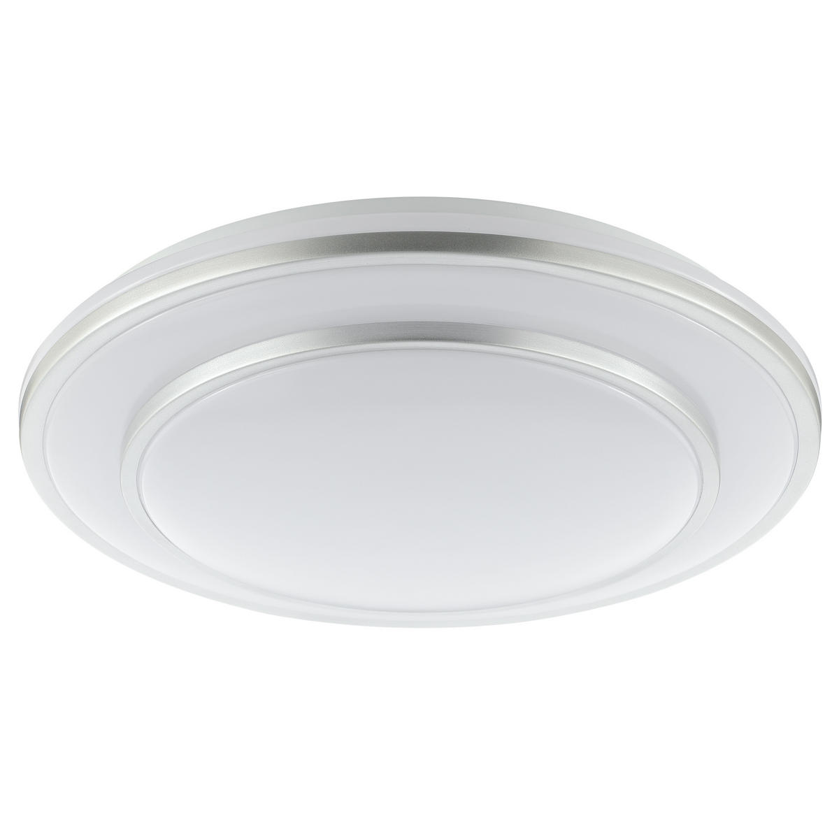 LED DECKENLEUCHTE Luciano Aluminium/Weiß 39/39/7,8 cm - Multicolor, Metall (39/39/7.8cm) - Brilliant