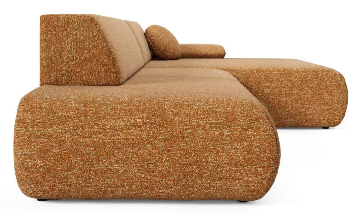 ECKSOFA Orange PENTI Ausziehbar Mit Bettkasten Rechts - Orange, Textil (173.5/286cm) - Sepro Meble