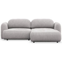 ROHOVÁ SEDAČKA Tvoya světle šedá žinylka - černá/světle šedá, textil/plast (175/267cm) - Selsey