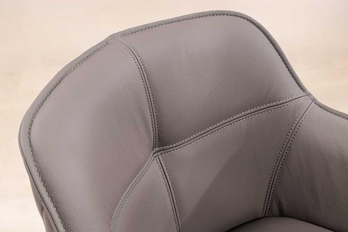 STUHL EUPHORIA Echtleder Taupe 80 cm - Taupe/Schwarz, Leder/Metall (58/82/60cm) - riess-ambiente