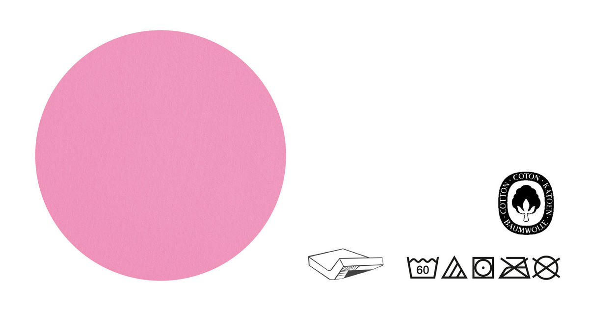 SPANNBETTTUCH Premium Jersey pink, 60x120 cm - 70x140 cm - Pink, Textil (70/140cm) - biberna